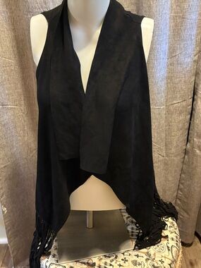 Do everything in love Black Fringe Cape